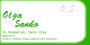 olga sanko business card
